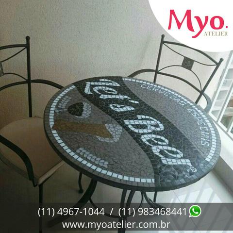 Conjunto de mesa mosaico, tampo? lete beer , Macallan