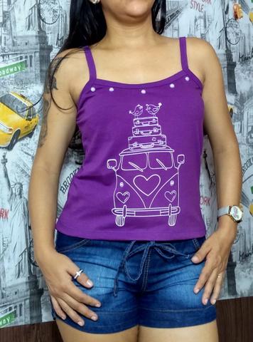 Blusinhas Top regatinhas estampadas oferta atacado - Foto 6