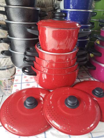 Panelas grossas de alumínio coloridas - Foto 2