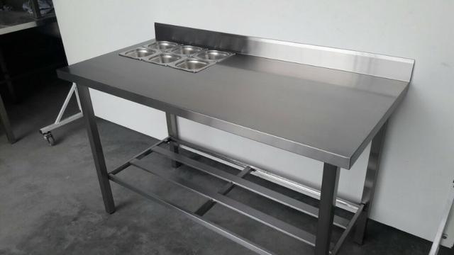 Mesa inox com condimentadora embutida - produto novo - Foto 2
