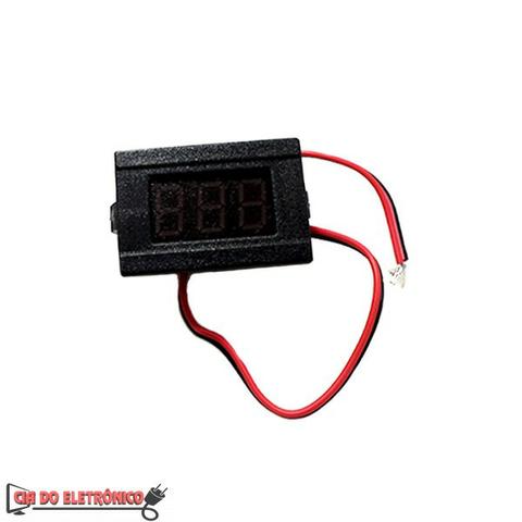 Mini Voltimetro Digital 4.5V a 30V p/ Som automotivo Bateria Painel Solar