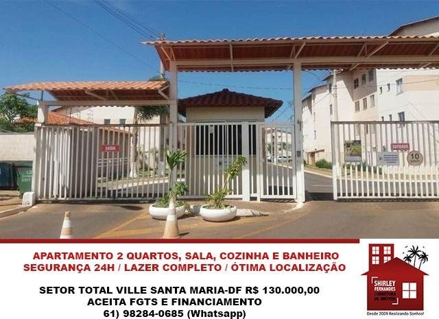 Excelente Apartamento 2 Quartos Setor Total Ville-DF - Foto 12