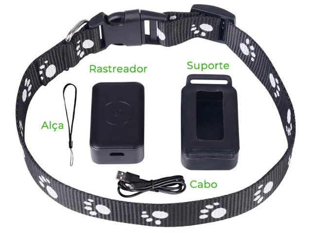 Coleira com Rastreador Gps Para Pets, Coleira E Suporte, Pronta Entrega - Foto 2