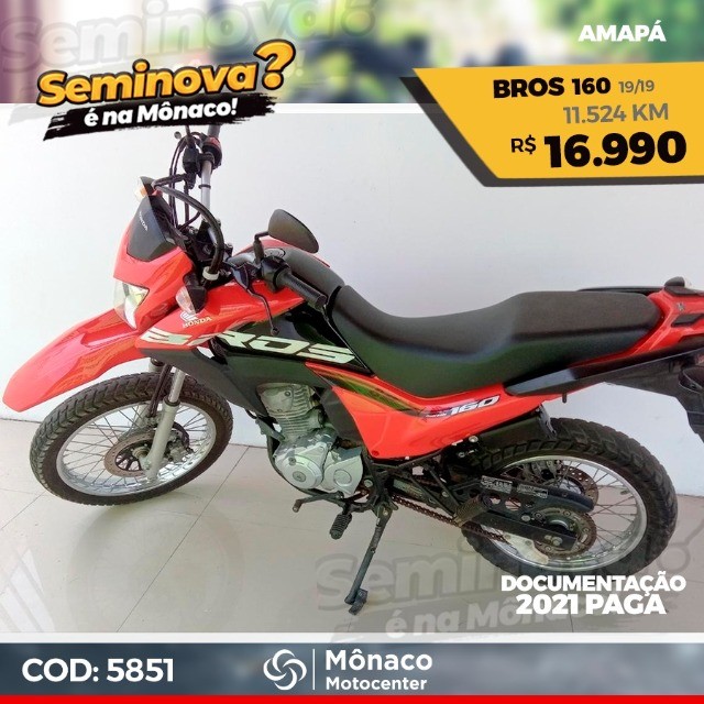 HONDA NXR BROS 160 19/19- SEMINOVOS MÔNACO
