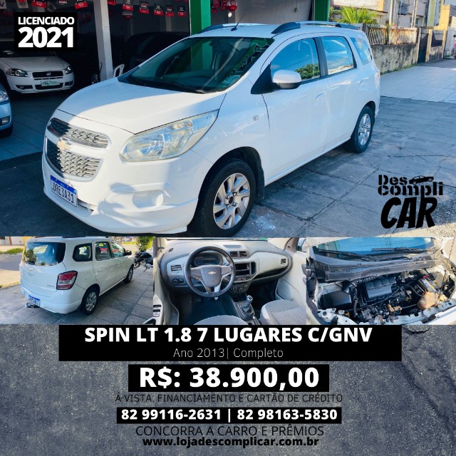 SPIN LT MANUAL 1.8 7 LUGARES GNV 2013  TRIUNFO AUTOMOVEIS 
