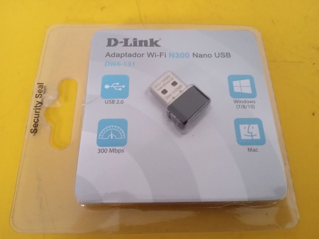 Adaptador Wifi Usb Nano 300Mbps DLink Dwa131
