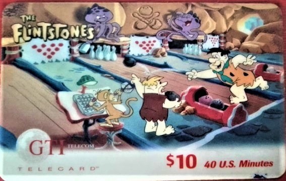 Cartão Telefônico Internacional Flintstone  1997
