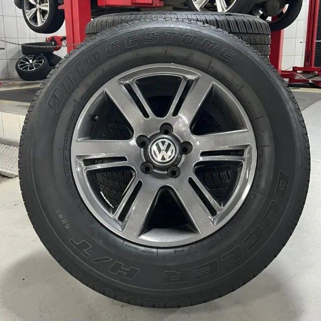 rodas 17 amarok vw originais c/ pneus 265x65 r17 