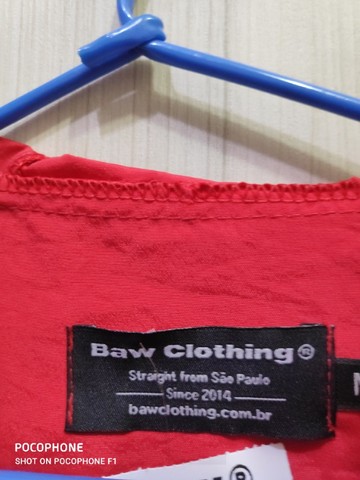 Casaco Corta Vento Baw Clothing Windbreaker Vermelho - Foto 3