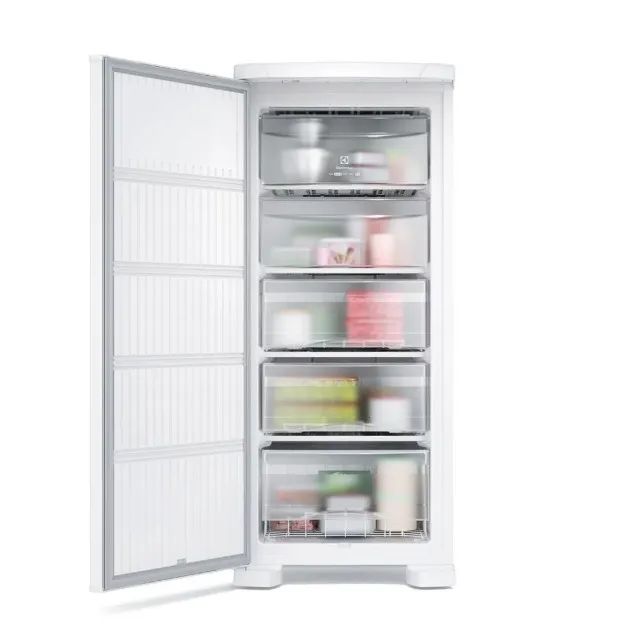 freezer vertical electrolux cycle defrost 145l