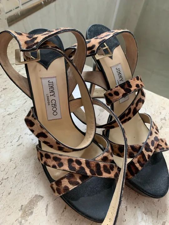Sandália Jimmy Choo Leopard