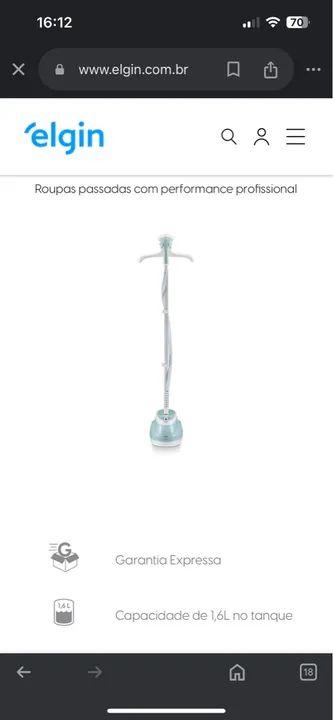 Passador de Roupa a Vapor Elgin - Foto 2