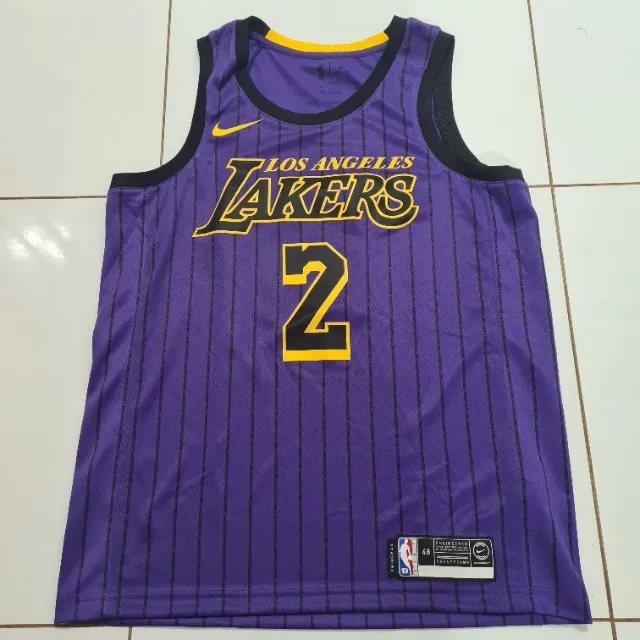 Camisa Regata Basquete NBA Nike Jordan Los Angeles Lakers 2 Ball Roxa