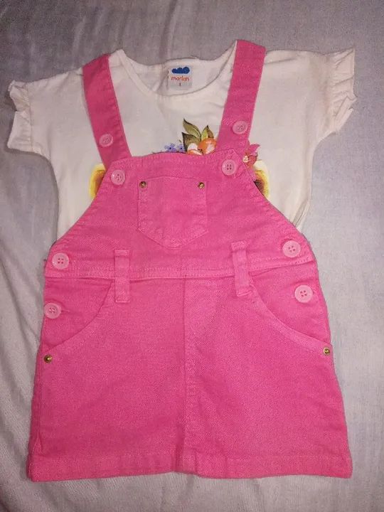 Conjunto de Roupa para Bebê - Macacão + Blusa
