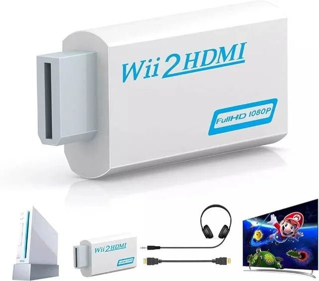 Adaptador Áudio Vídeo Conversor Nintendo Wii Para hdmi - Foto 2