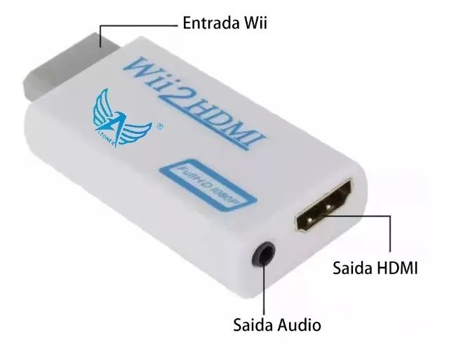 Adaptador Áudio Vídeo Conversor Nintendo Wii Para hdmi - Foto 5