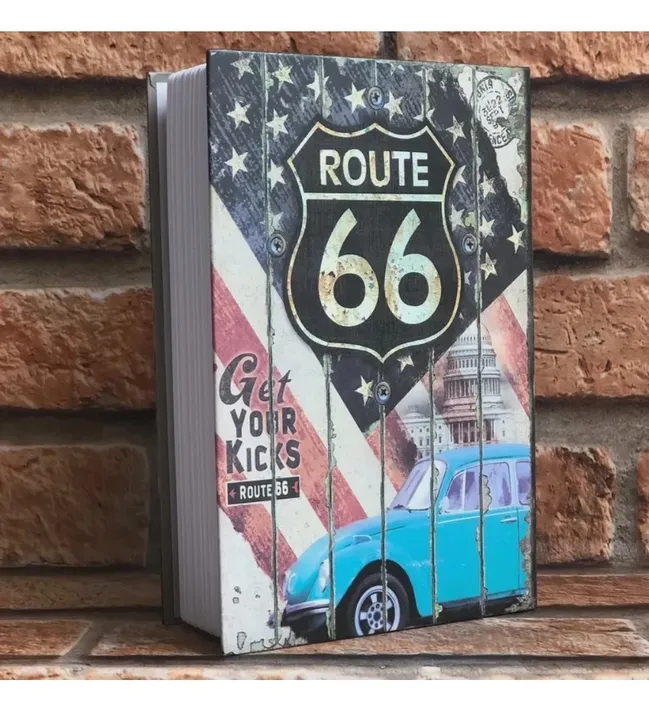Livro Cofre com Chave Route 66