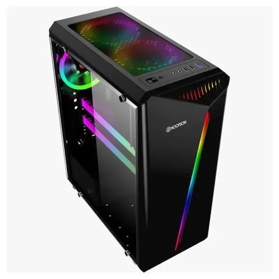 Gabinete Gamer Hoopson CPU018G Led Lateral Vidro Mid Tower - Loja Natan Abreu 