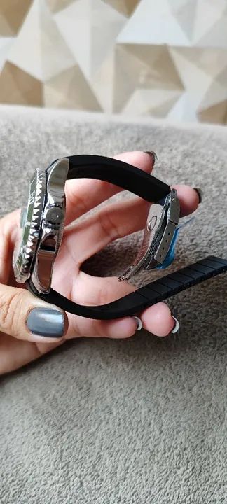 Relógio Masculino Rolex Submariner Verde - Foto 3