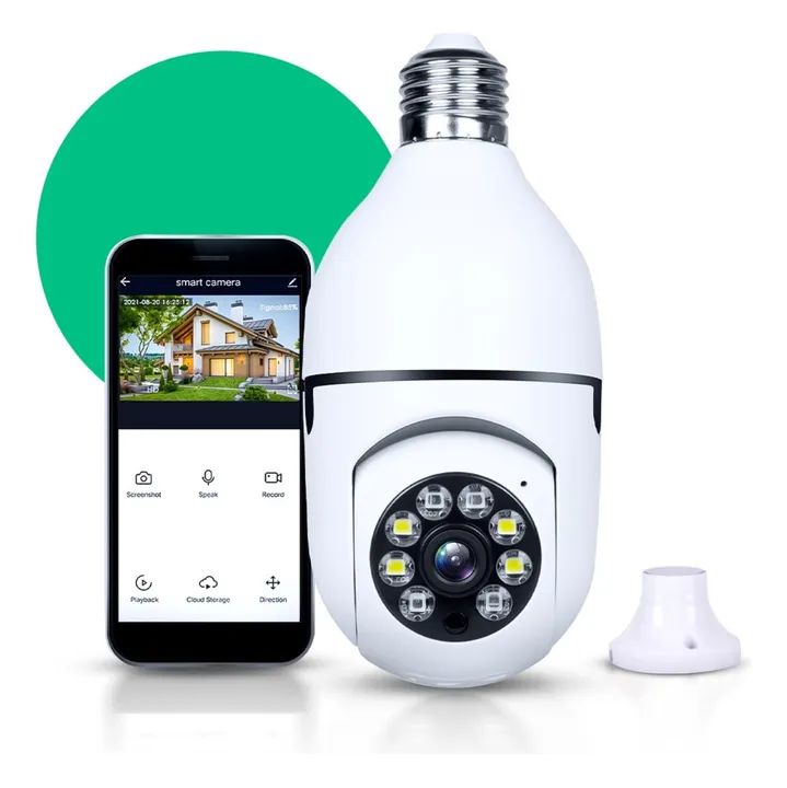 Camera Ip Inteligente Lampada Panoramica Yoosee Wifi E Espiã