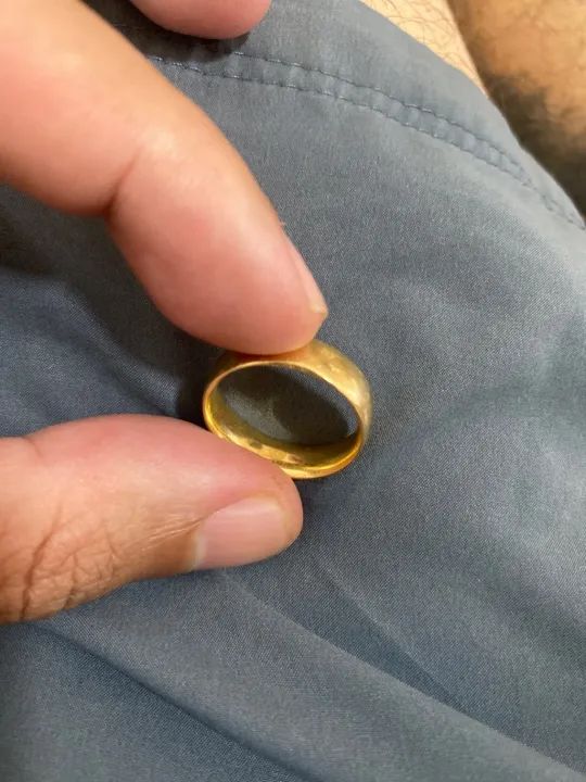 Aliança de Ouro 18k 7gramas - Foto 3