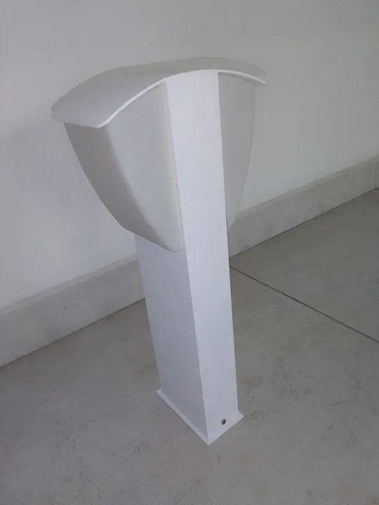 Luminária poste, 40 cm, alumínio, design,, nova, sem uso