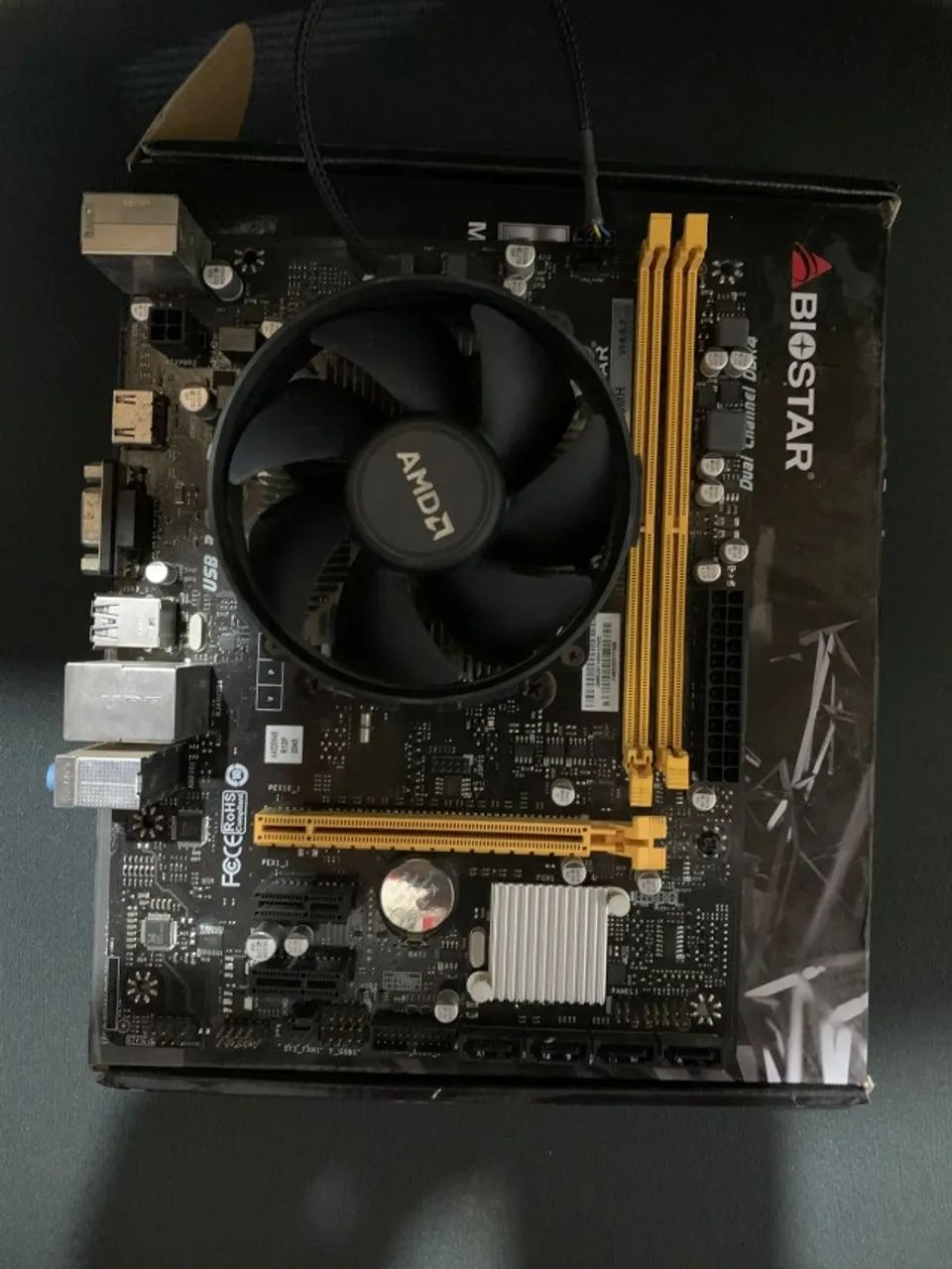 PLACA MÃE A320MH + RYZEN 5 4600G - TROCO POR RYZEM 7 5700X