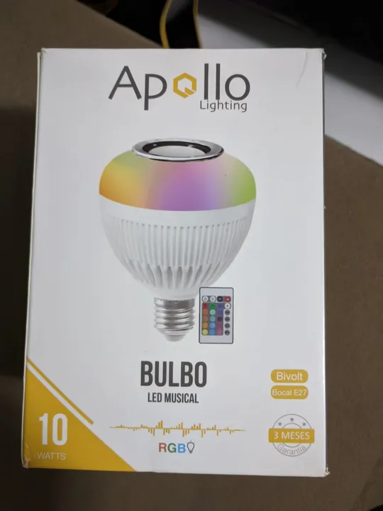 Lâmpada Inteligente RGB com Bluetooth e Controle Remoto