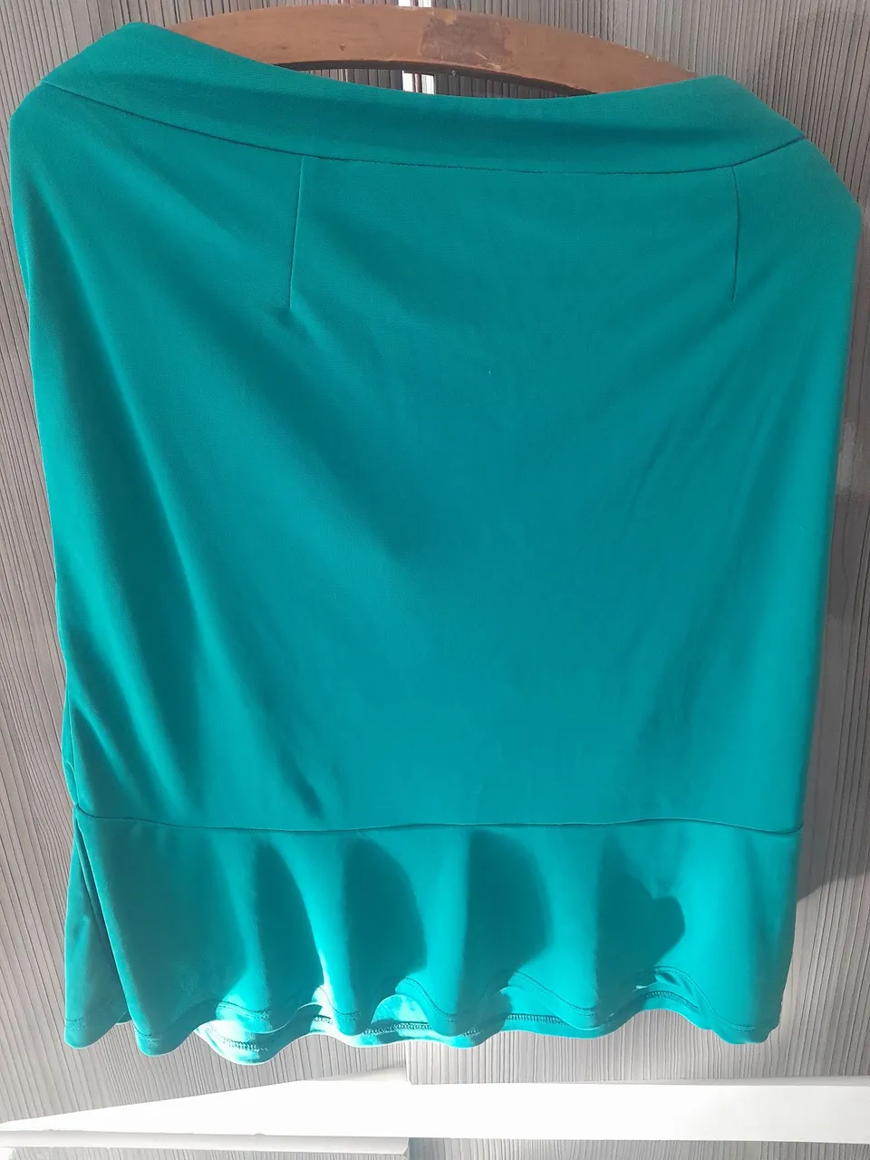 Saia Verde com Babado Elegante Le Lis Blanc