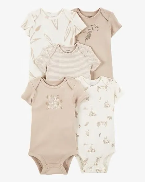 Bodies Carter's para bebê - Kit com 5 peças