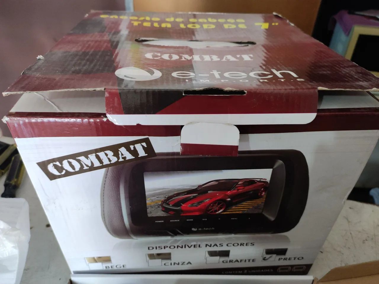 Cabeceira com tela LCD 7 marca e-tech(sem uso/preta) - Foto 5