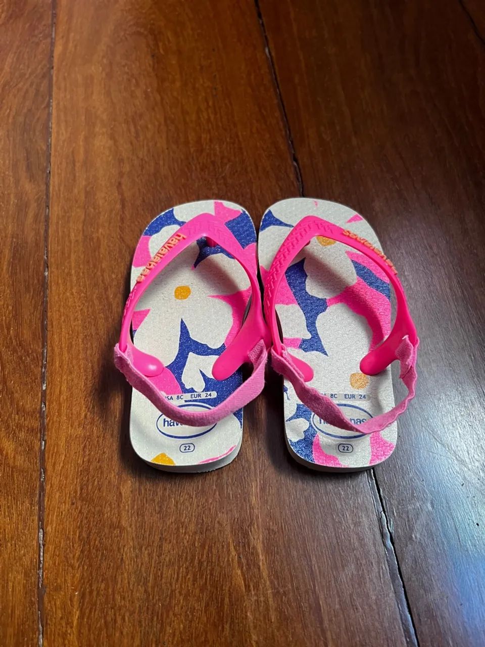 Chinelos Havaianas Infantil Rosa Floral - Foto 3