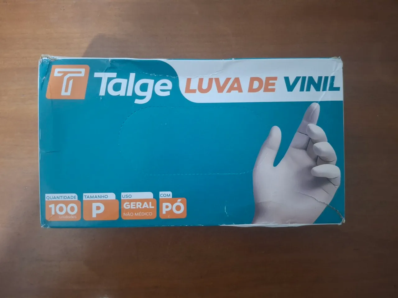 Luvas de Vinil Talge - 100 Unidades - Tamanho P