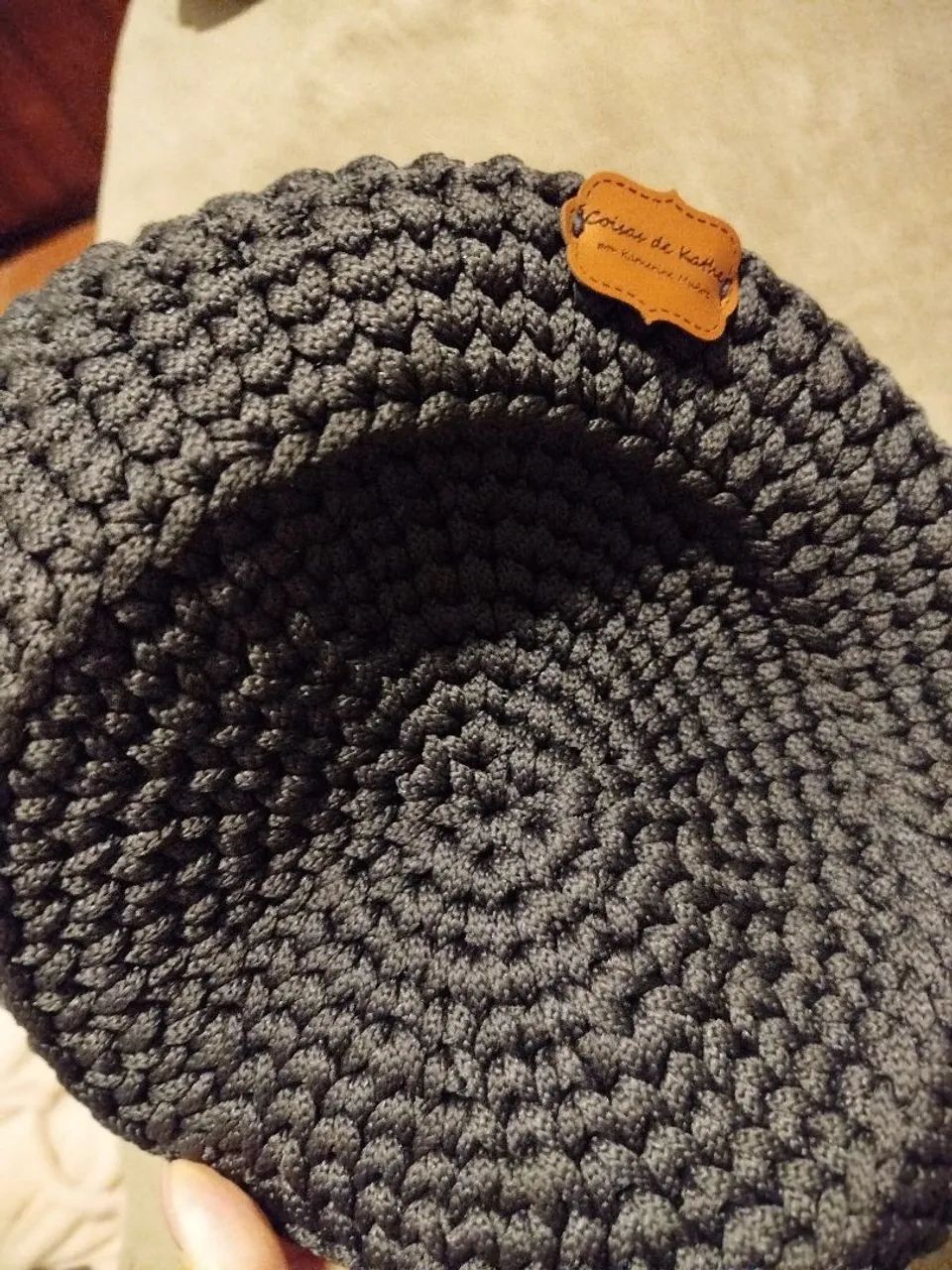 Bolsa de ombro preta artesanal - Foto 4