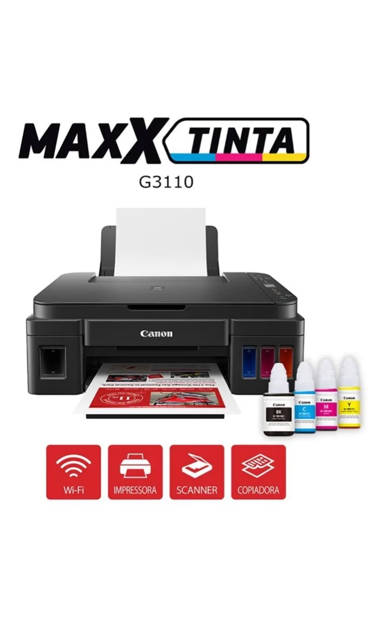 Impressora Multifuncional Canon G3110 Wi-Fi - MAXX TINTA
