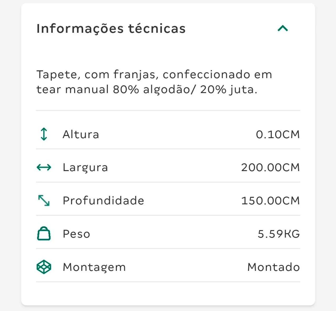 TAPETE 1,50 CM X 2 M TRADIÇÃO Tok&Stok  - Foto 5