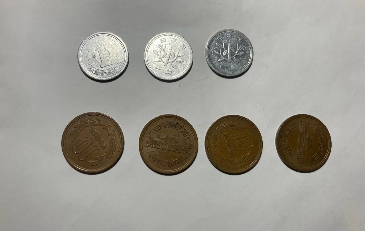 Conjunto de Cédula e Moedas Antigas Japonesas  - Foto 4