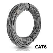 Cabo De Rede - Cat6 15mts Cinza - 100% Cobre + Rj45 Crimpado