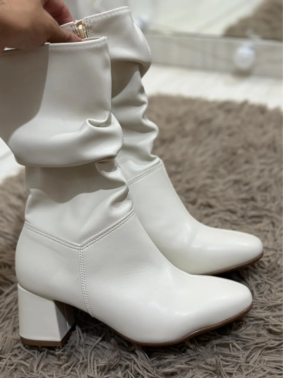 Botas Brancas Femininas Cano Alto