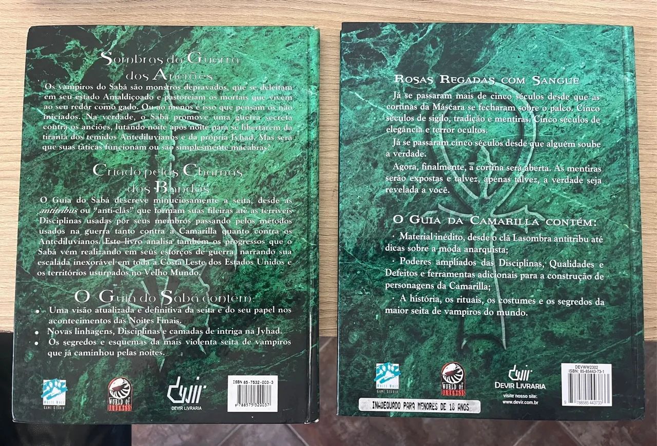 Guia da Camarilla + Guia do Sabá (Vampiro: a Máscara 3a edição) - Foto 4