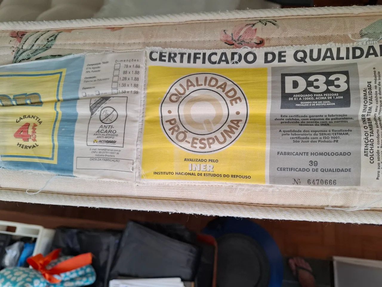 Colchão D33 1,58 por 1,98 Pró- Espuma - Foto 2