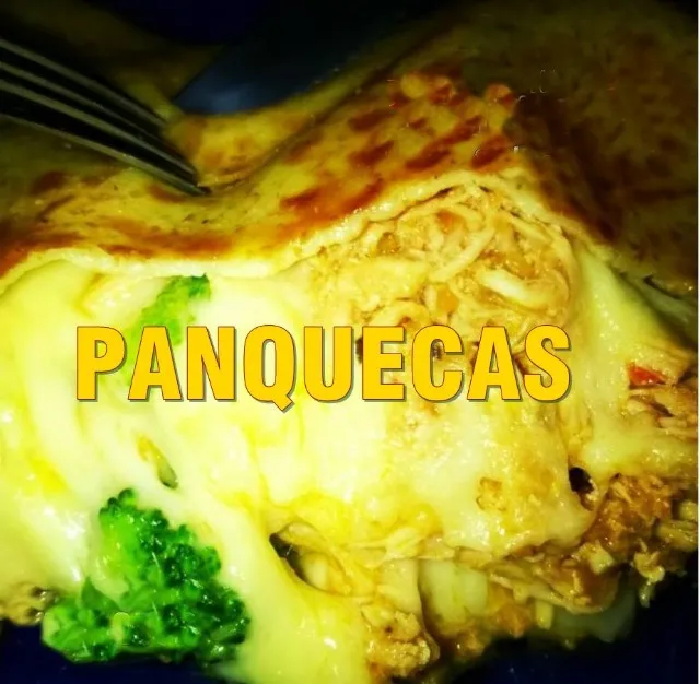 Panquecão vários recheio na caixa de pizza