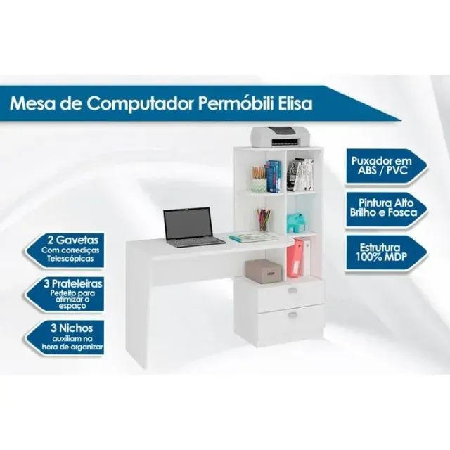 Mesa de Computador Elisa - Foto 4