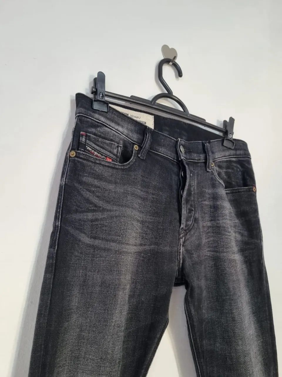 Calça jeans preta skinny Diesel