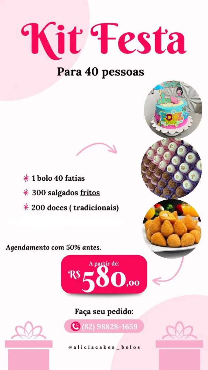 Bolos, doces, salgados e kits festas  - Foto 3