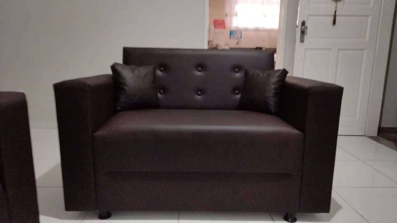 Oferta de Sofá em Corino 3/2 várias cores pague na entrega! - Foto 2