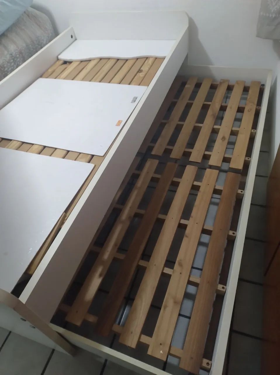 Cama solteirão com bicama