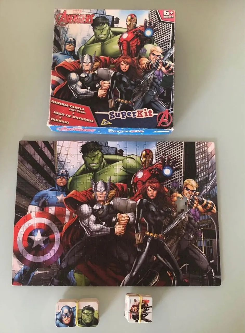 Kit Quebra Cabeças Marvel e Frozen  - Foto 2