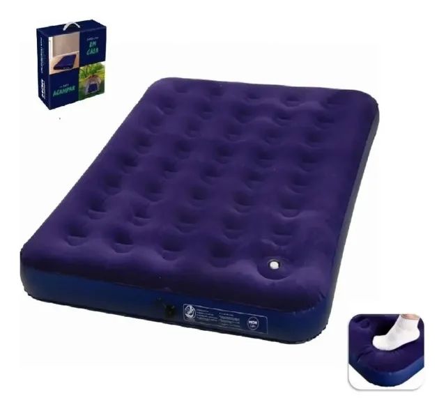 Colchão Inflável Casal Com Inflador Acoplado Multiuso - Mor - Foto 5