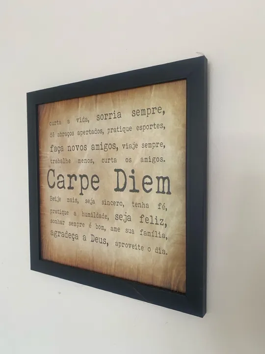 Quadro Decorativo Carpe Diem (27x27cm)